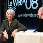 Loic Lemeur et Christine Lagarde au Web 8